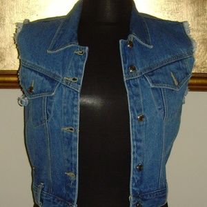 MISS JULIE New York Denim Sleeveless Vest - Large
